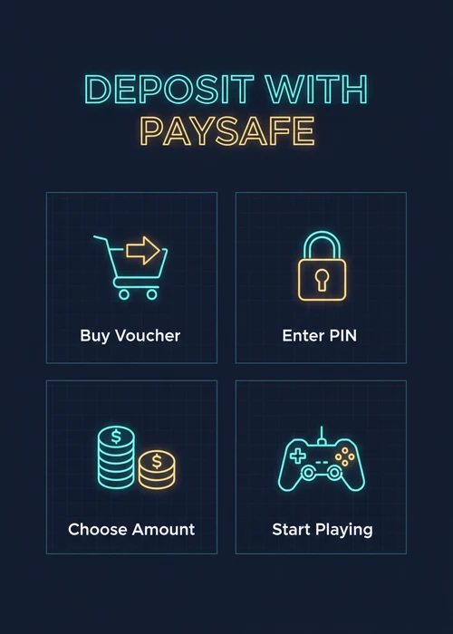 How to deposit with Paysafe at AU casinos — buy voucher, enter PIN, choose amount and start playing.